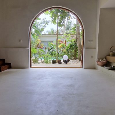 Sol en beton cire boutique bassam